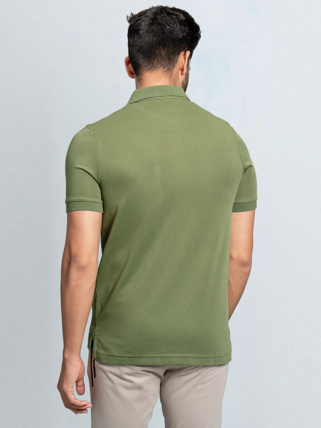 Men's Cotton Rich Pique Polo Green