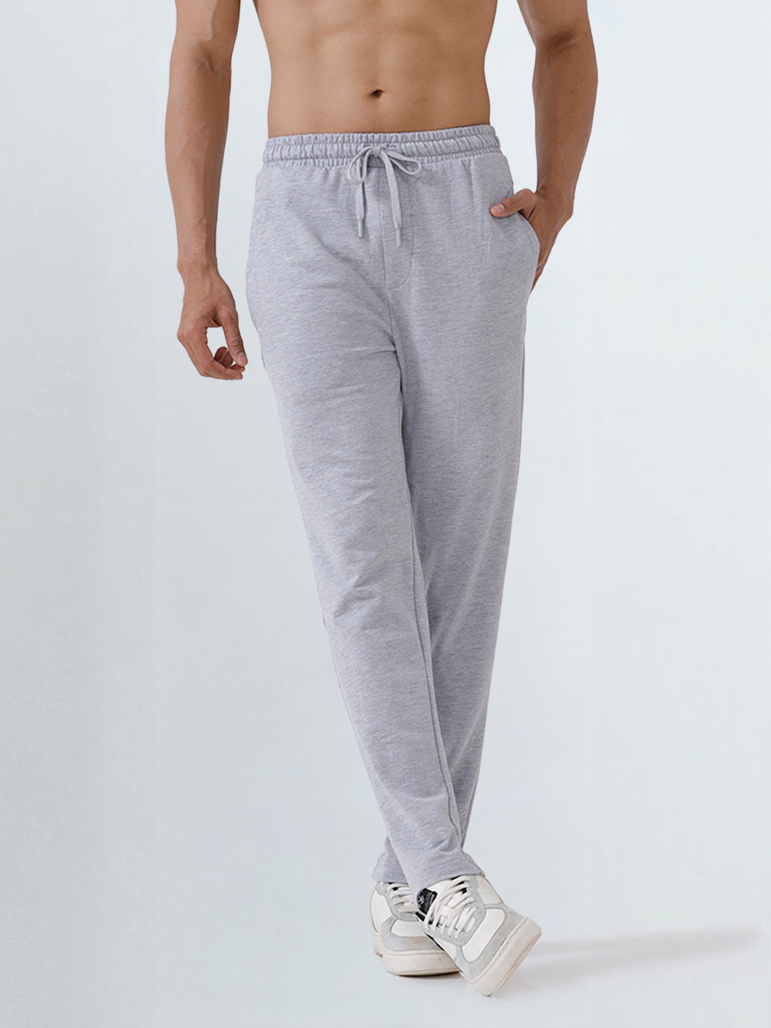 Men's Cotton Rich Regular Fit Track Grey Melange