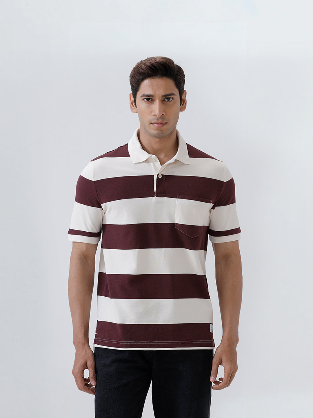 Men's Stripper Cotton Rich Polo Vineyard