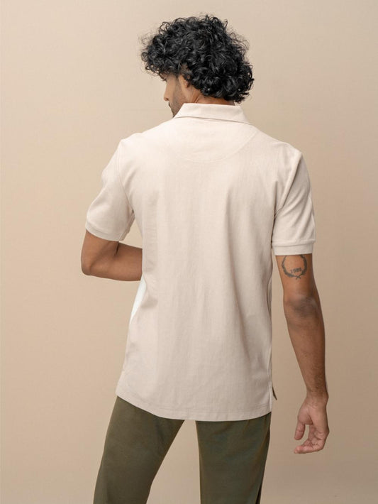 Men Smart Fit Engineered Polo T-Shirt Stone Gray EN29