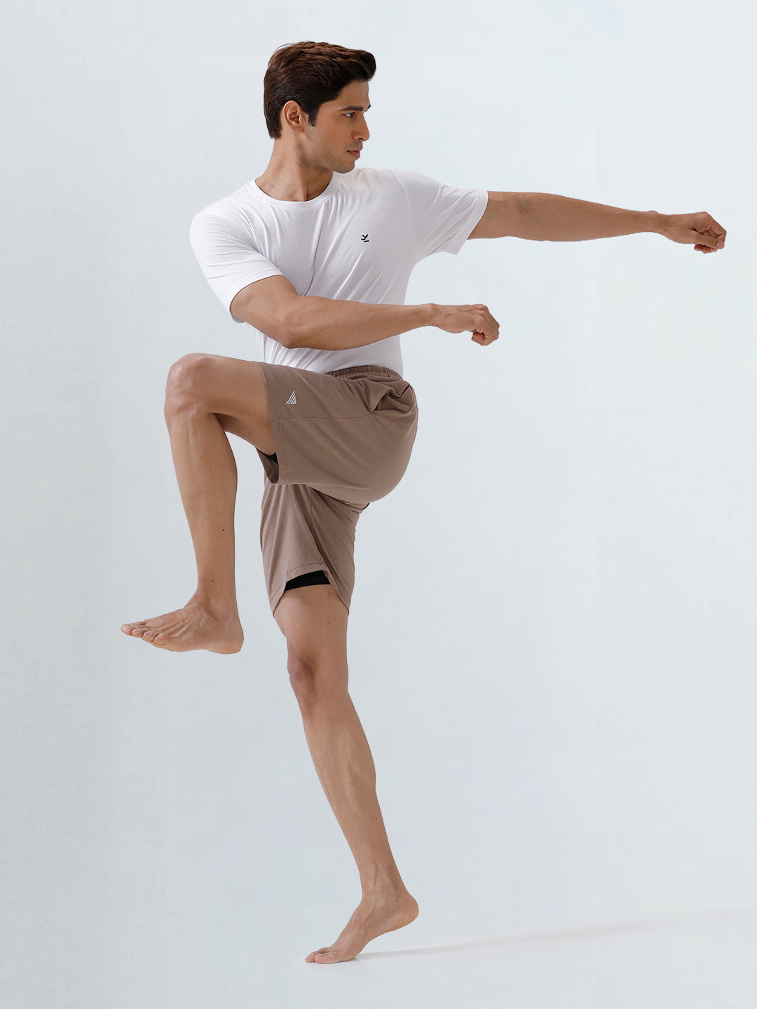 Men's Combed Cotton Expert Shorts Taupe Brown