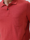 Men's Tencel Modal Fibers with Micro technology Polo Heather Red