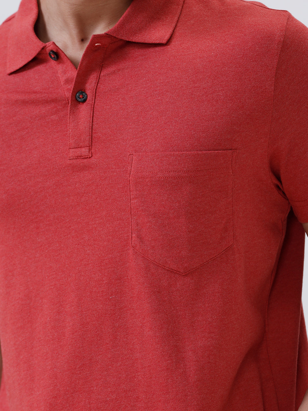 Men's Tencel Modal Fibers with Micro technology Polo Heather Red