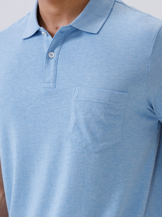 Men's Tencel Modal Fibers with Micro technology Polo Sky Heather