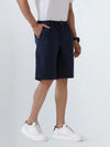 Men Combed Cotton Golf Shorts Navy