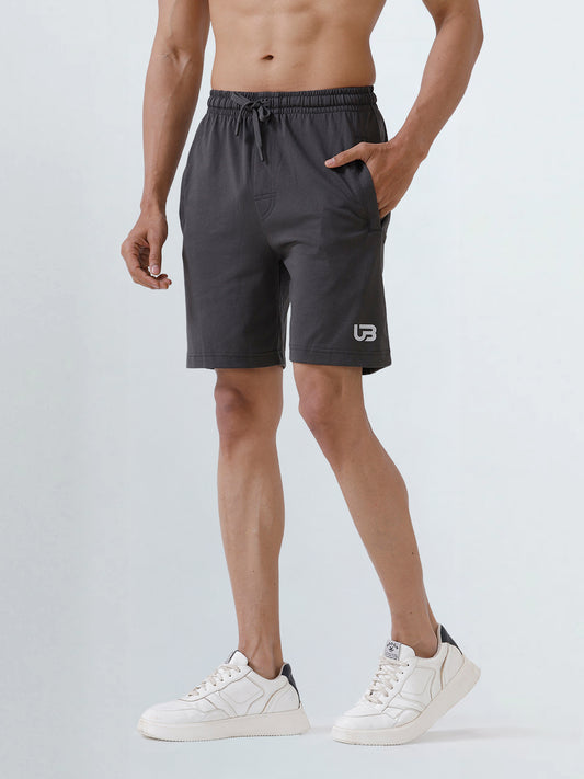 Men's Combed Cotton Shorts Dark Grey