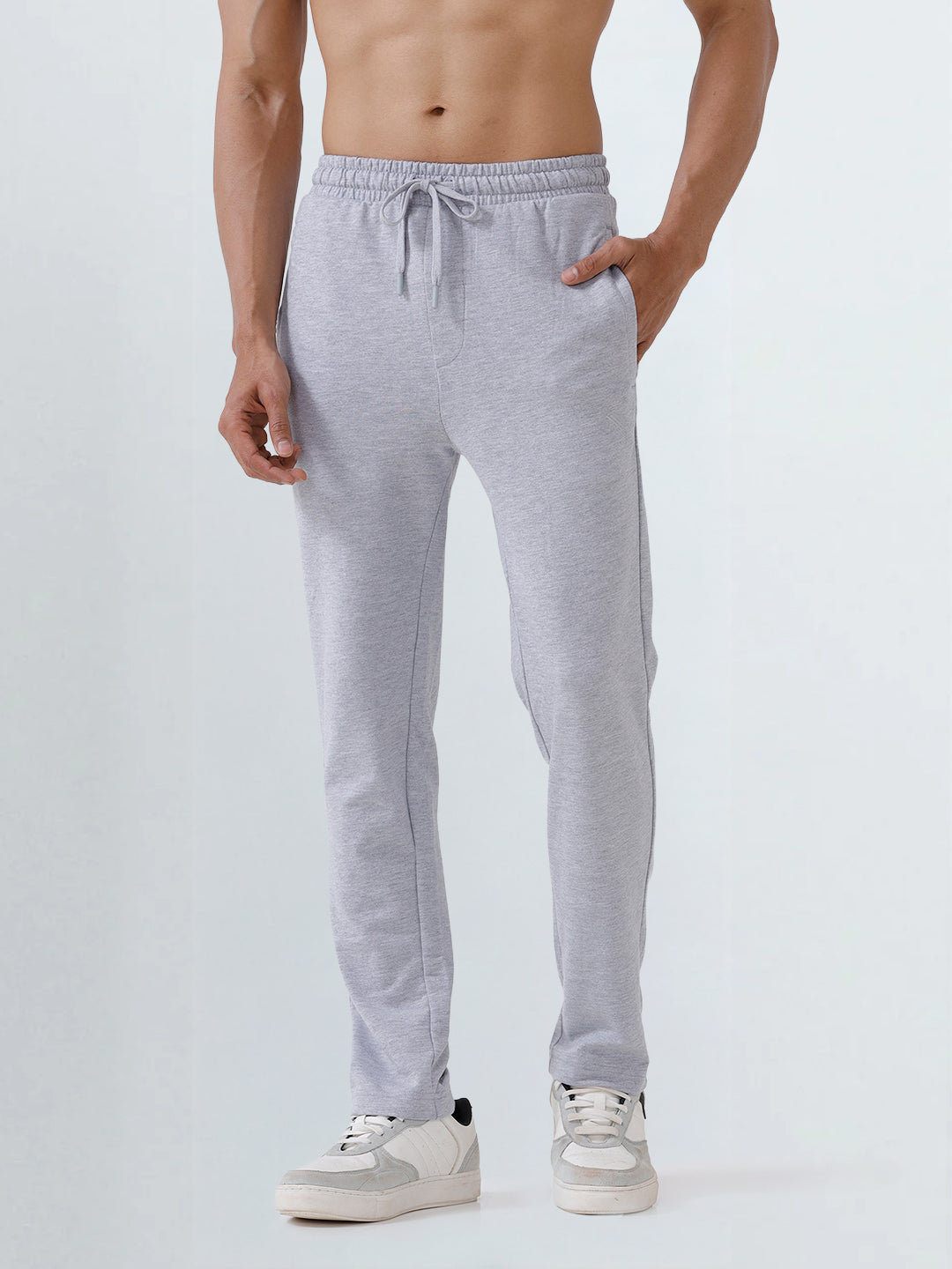 Men's Cotton Rich Regular Fit Track Grey Melange