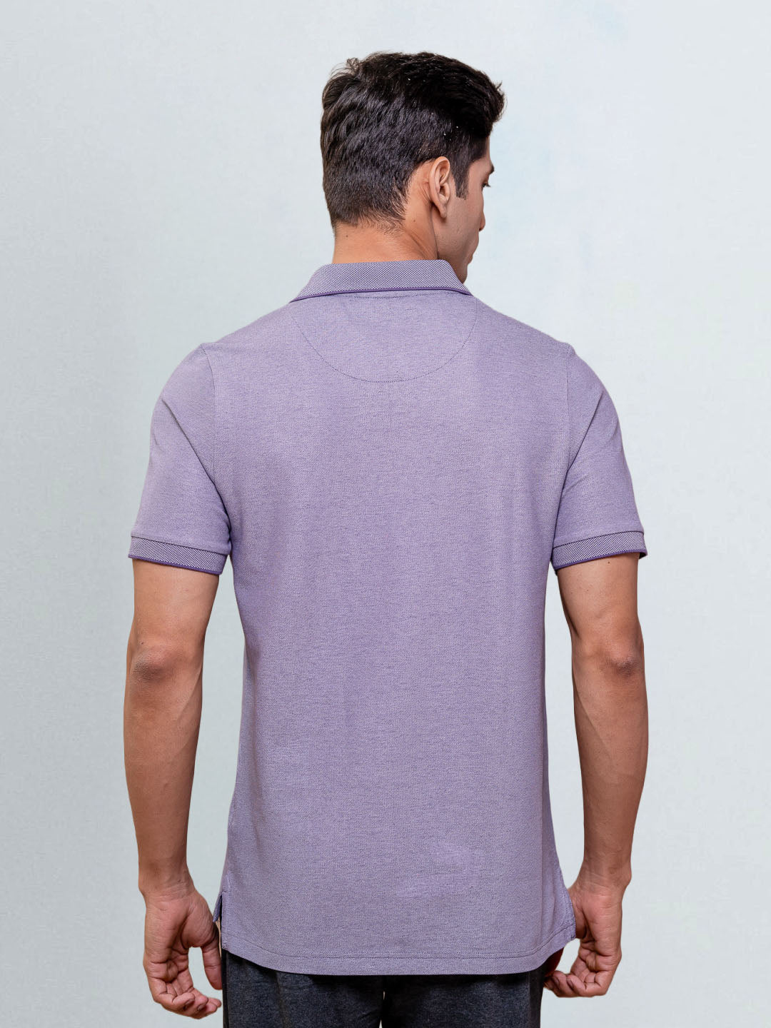 Men's Cotton Rich Pique Polo Violet