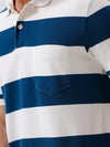 Men's Stripper Cotton Rich Polo Poseidon Blue