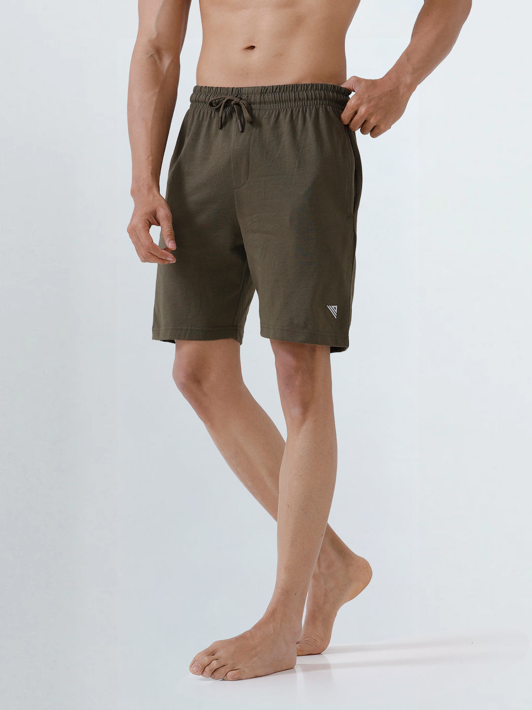 Men's Combed Cotton Expert Shorts Olive Green