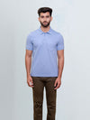 Men's Cotton Rich Pique Polo Blue