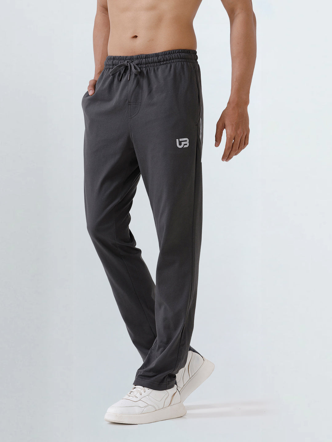 Men's Cotton Rich Regular Fit Track Dark Grey