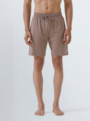 Men's Combed Cotton Expert Shorts Taupe Brown