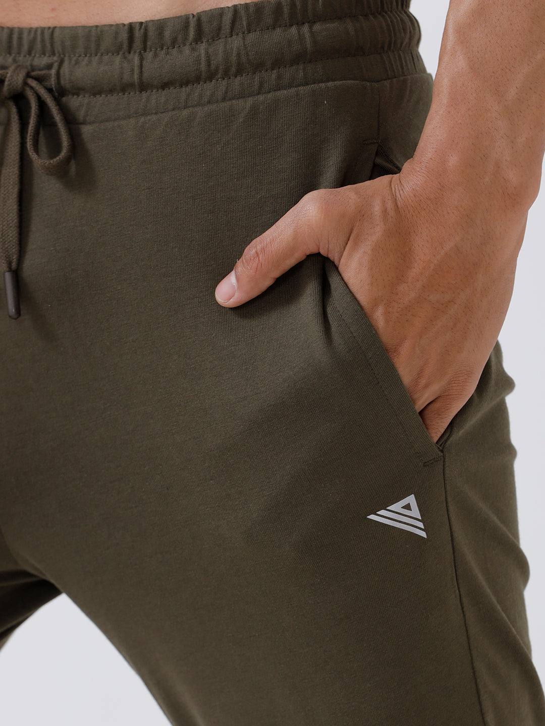 Men's Cotton Rich Slim Fit Track Olive Green