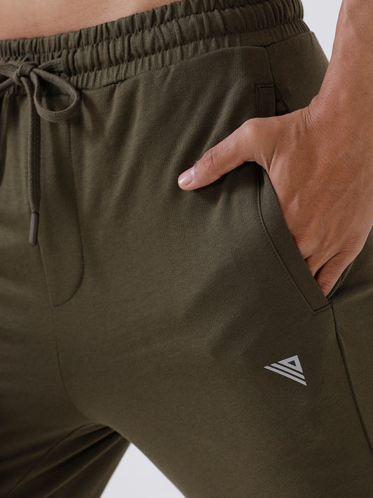 Men's Cotton Rich Regular Fit Track Olive