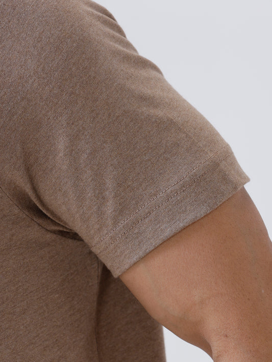 Men's Tencel Modal Fibers with Micro technology Polo Brown Heather