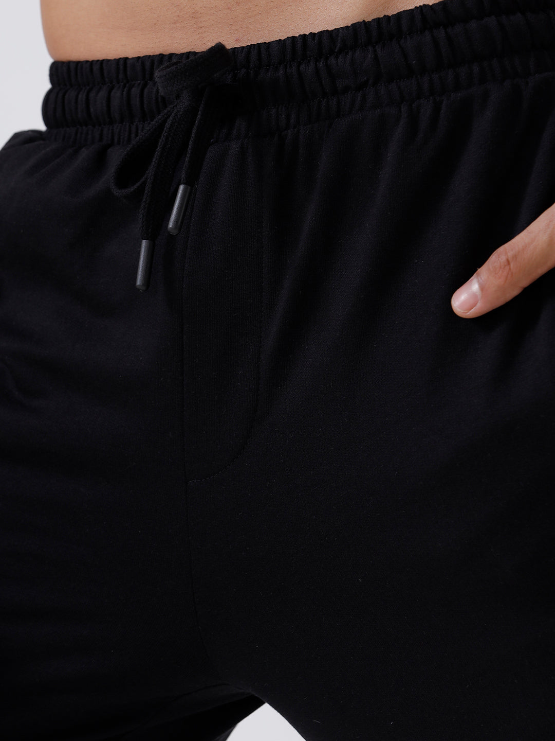 Men's Cotton Rich Regular Fit Track Black