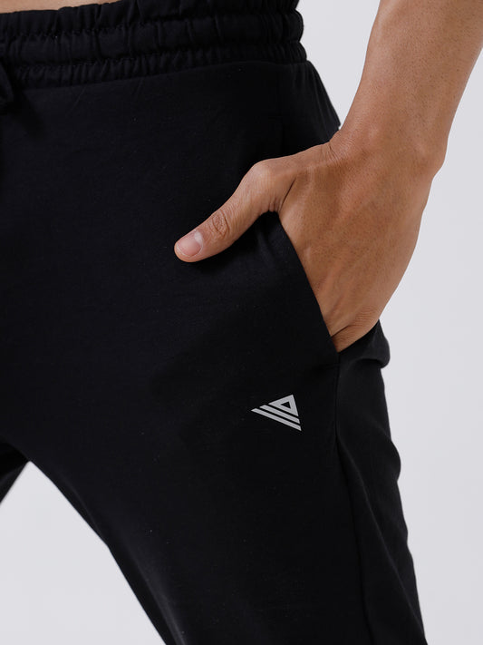 Men's Cotton Rich Slim Fit Track Black