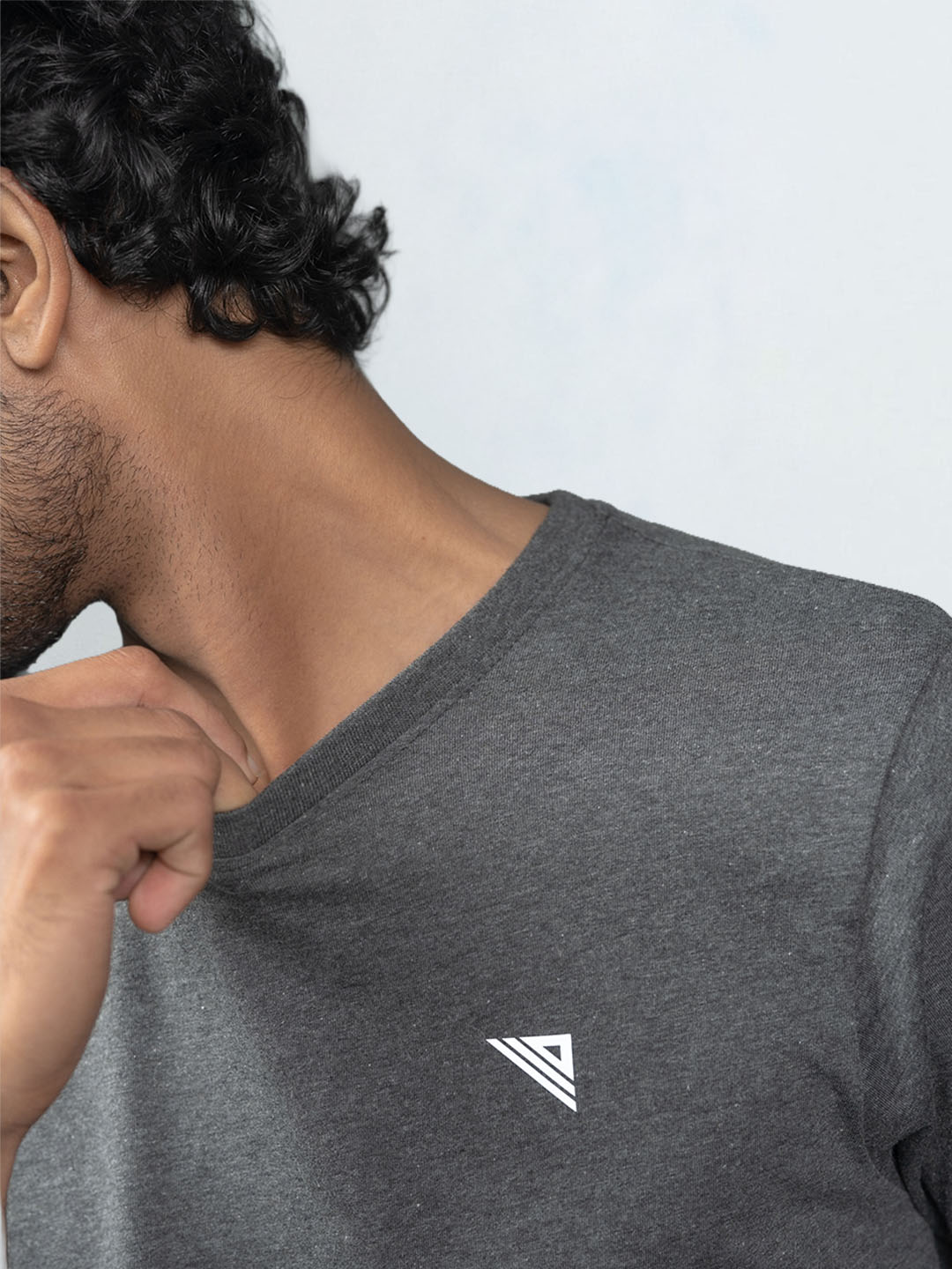 Men's 100% Cotton Crew Neck Charcoal