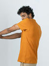 Men's 100% Cotton Crew Neck Mustard
