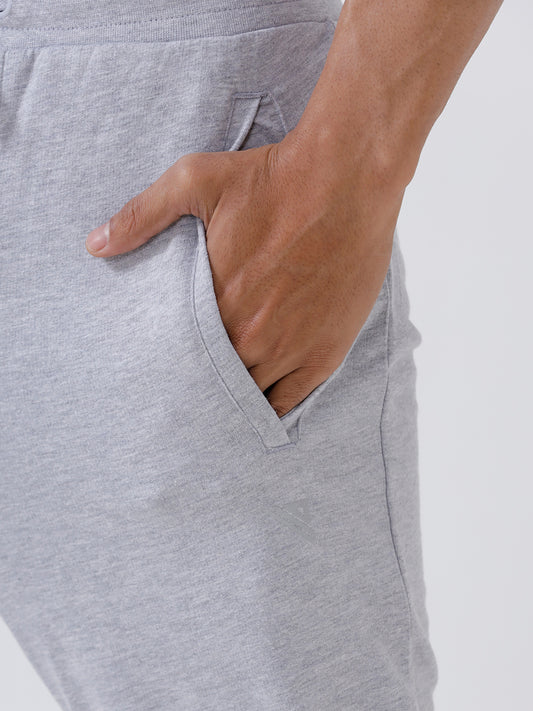 Men Combed Cotton Regular fit Jogger Grey Melange