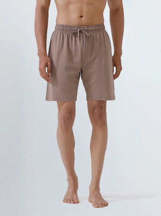 Men's Combed Cotton Expert Shorts Taupe Brown
