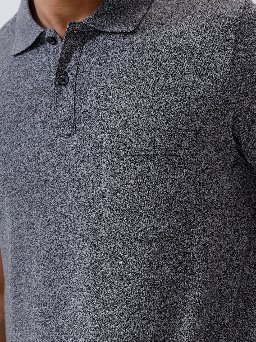 Men's Tencel Modal Fibers with Micro technology Polo Black Grindle