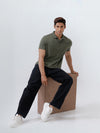 Men's Tencel Modal Fibers with Micro technology Polo Heather Green