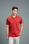 Men Extra Long Staple Cotton Smart Fit Apex Polo T-Shirt Red AX15