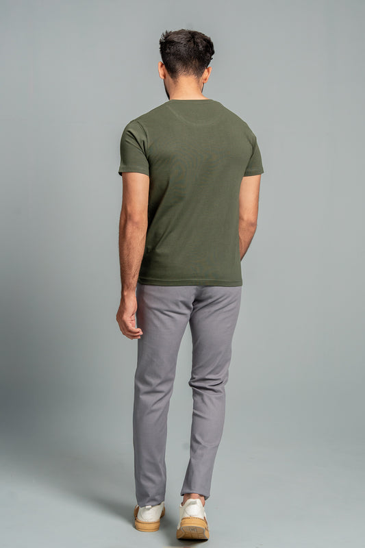Men 100% Cotton Smart Fit Expert Tee Hunter Green ET5
