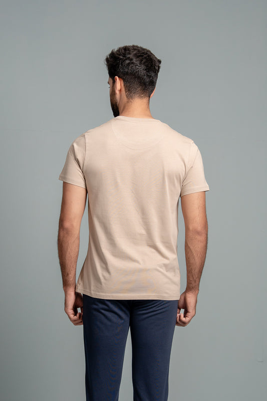 Men 100% Cotton Smart Fit Expert Tee Royal Beige ET24
