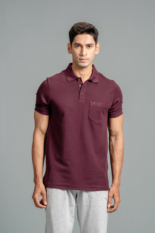 Men Expert Polo Tshirt with Pocket Grape EP29