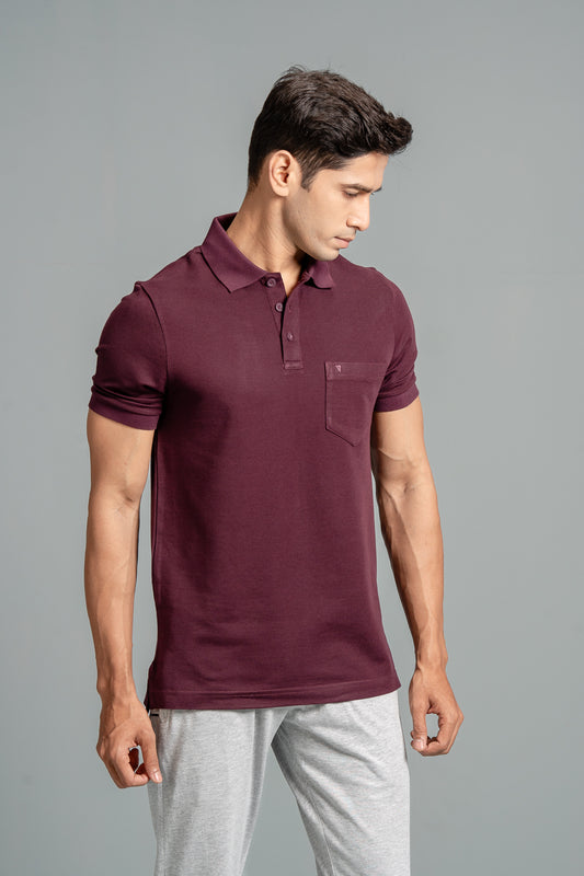 Men Expert Polo Tshirt with Pocket Grape EP29
