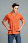 Men Expert Polo Tshirt with Pocket Orange EP23