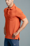 Men Expert Polo Tshirt with Pocket Orange EP23