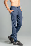 Combed Cotton Side Sew Panel Smart Fit Zipper Pocket Track Pant Denim Blue ETK10