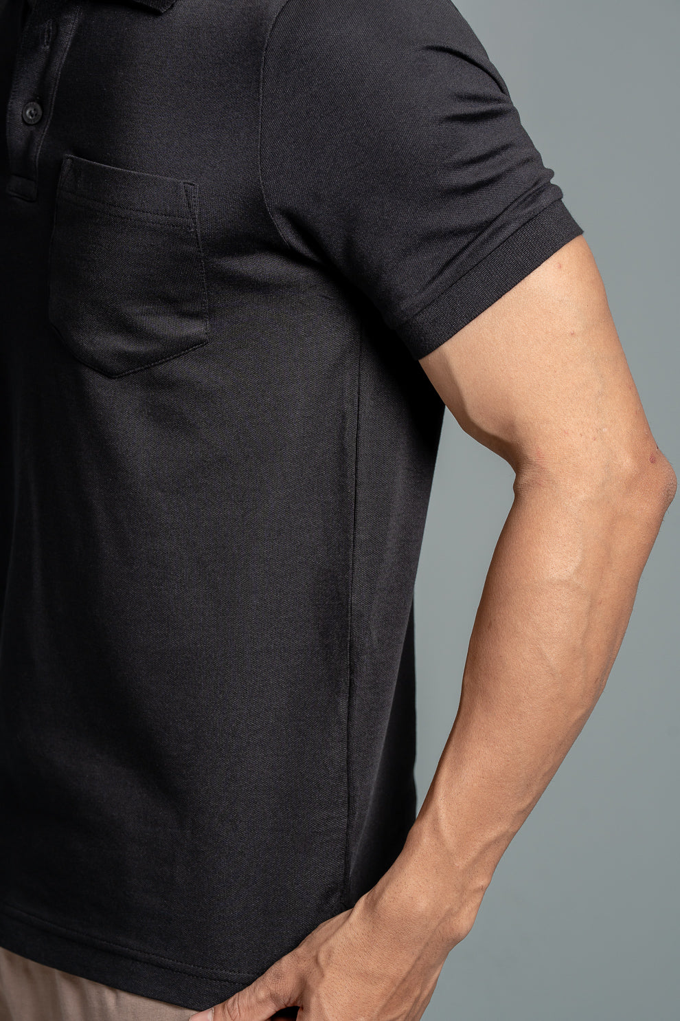 Men Expert Polo Tshirt with Pocket Jet Black EPD14