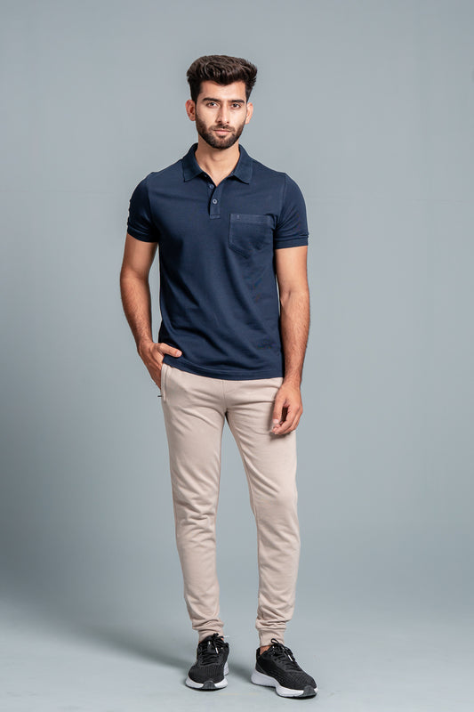 Men Expert Polo Tshirt with Pocket Navy EPD13