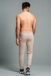 Men Combed Cotton Rich Jogger with Side Pockets Beige EJ7