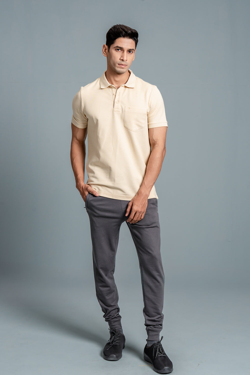 Men Expert Polo Tshirt with Pocket Light Beige EP19