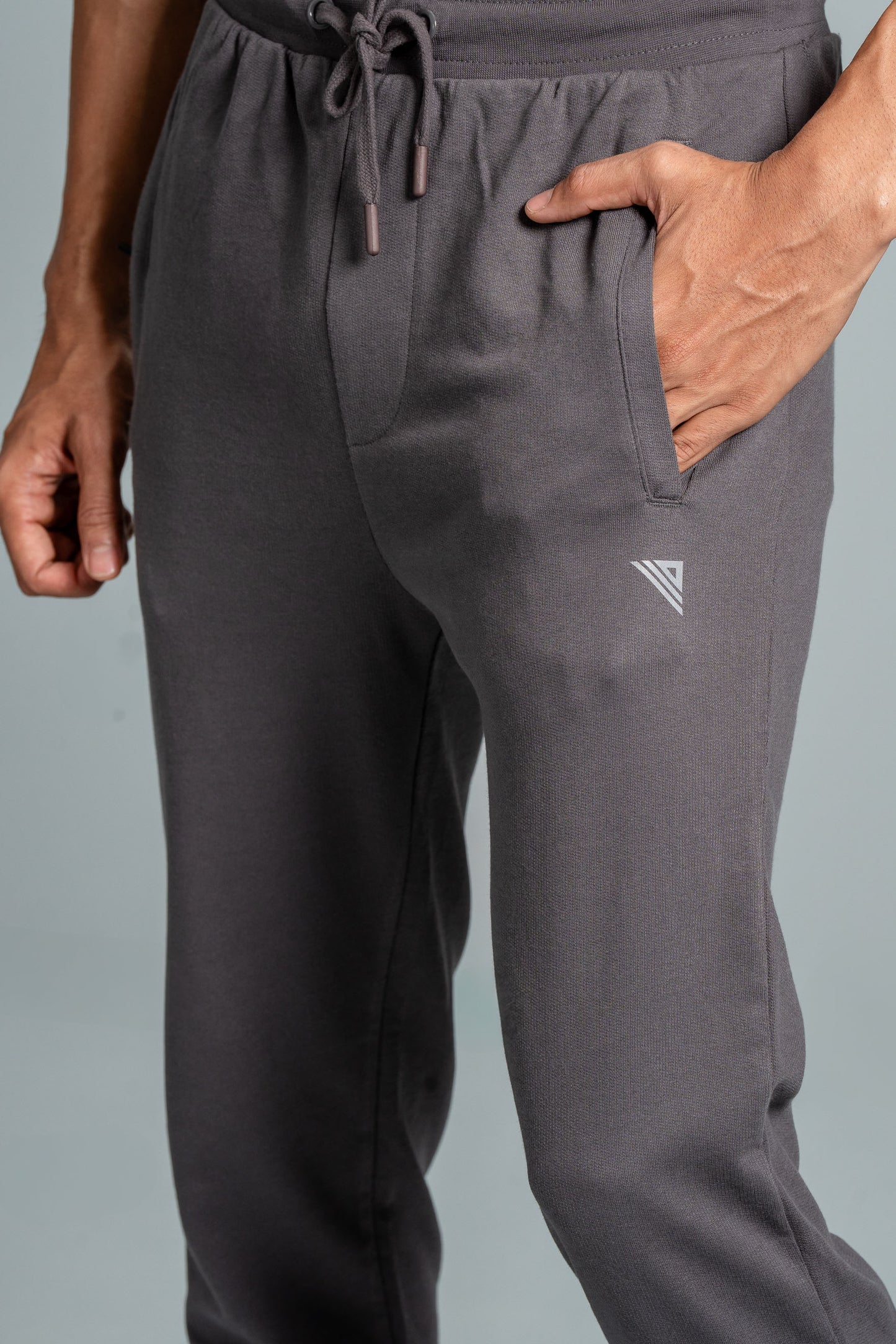 Men Combed Cotton Regular fit Jogger Dark Grey