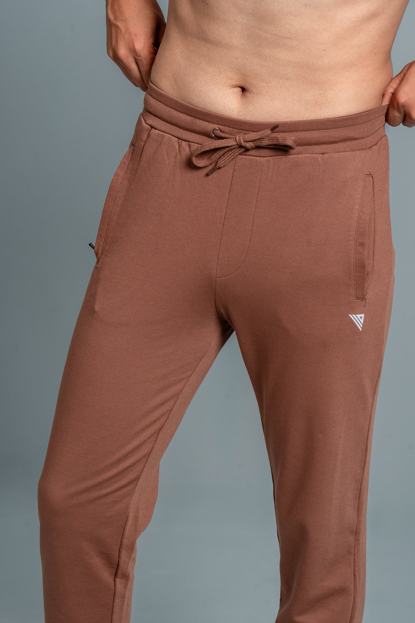 Men Combed Cotton Regular fit Jogger Camel