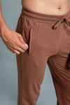 Men Combed Cotton Regular fit Jogger Camel