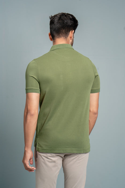 Men Expert Polo Tshirt with Pocket Green EP38