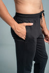 Men Combed Cotton Rich Jogger with Side Pockets Black JP3