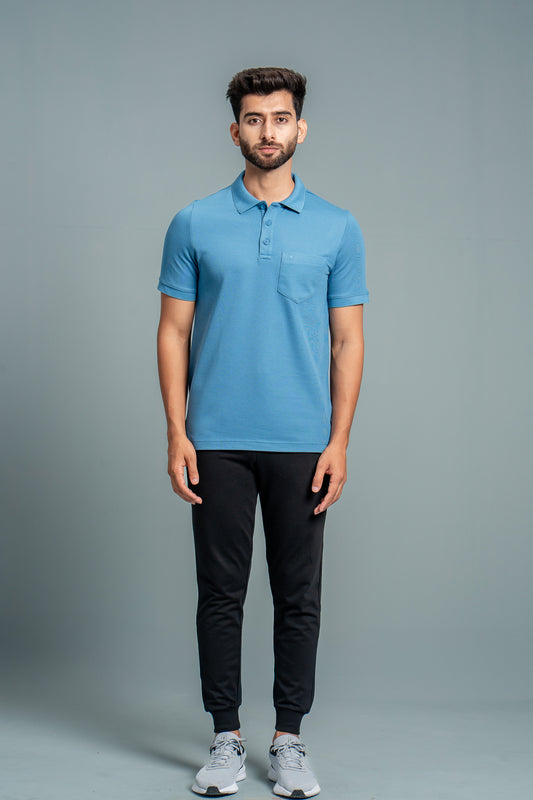 Men Expert Polo Tshirt with Pocket Blue EP28