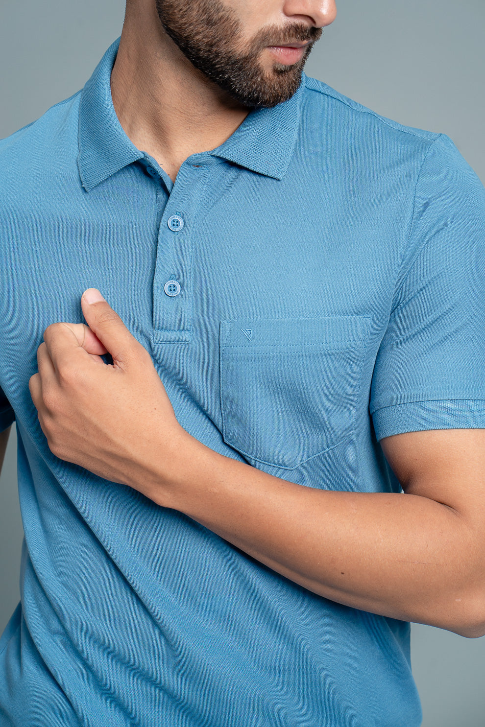 Men Expert Polo Tshirt with Pocket Blue EP28