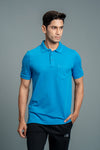 Combed Cotton Rich Polo Blue