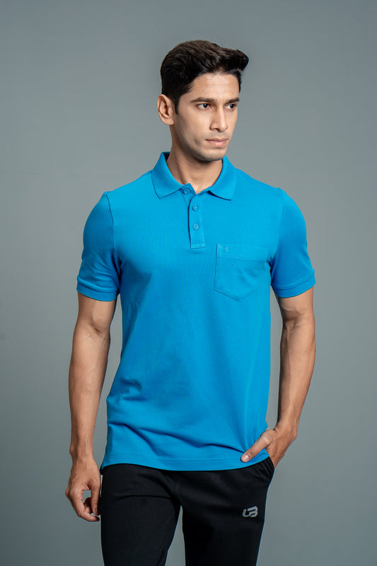 Men Expert Polo Tshirt with Pocket Blue EP26