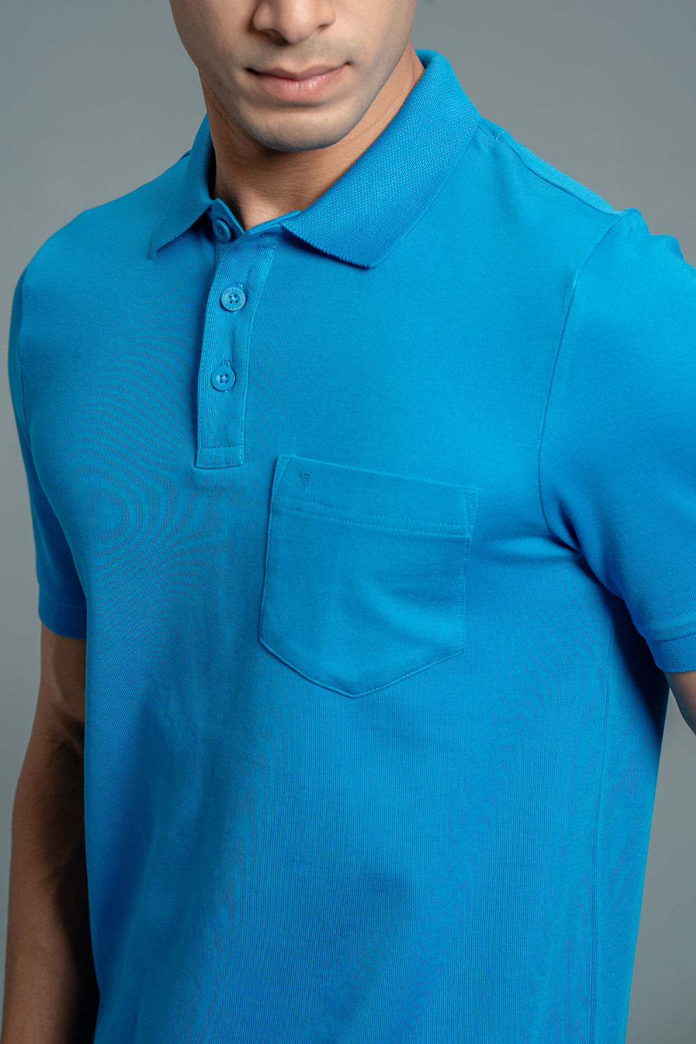 Combed Cotton Rich Polo Blue
